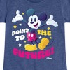 Girls' - Disney - Mickey Point To The Future Fitted Short Sleeve Graphic T-Shirt - 2 of 4
