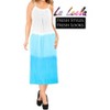 LA LEELA Women's Vacation Wear Casual Maxi Long Sundress Summer Vacation Loose Maternity Spaghetti Strap Dress 1X White, Tie Dye Design - 2 of 3