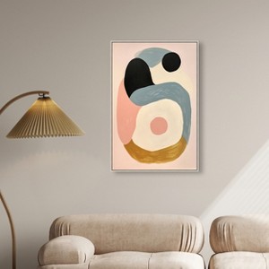 Art Remedy Either Six or S Contemporary Shapes Abstract Wall Art Framed - 1 of 4