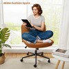 WhizMax Armless Office Desks Chair with Wheels, PU Leather Adjustable Swivel Task Chair - 4 of 4