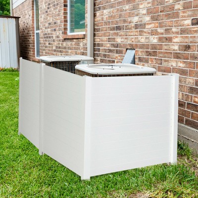 White PVC Outdoor Privacy Fence Panels with Stakes