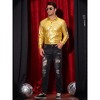 Lars Amadeus Men's Button Down Disco Party Shiny Printed Shirts - 2 of 4