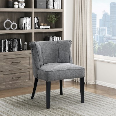 Grungis Polyester Accent Chairs,Living Room Chairs with Curved Back and Espresso Finish Legs,Comfy Chairs for Living Room,Bedroom