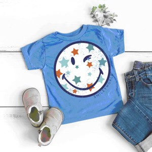 The Juniper Shop SmileyWorld Patriotic Star Wink Toddler Short Sleeve Tee - 2T - Columbia - 1 of 4
