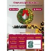 24 Inch Pre-Lit Christmas Wreaths, IP44 Battery Operated 50 LED Christmas Wreath for Front Door Wall Window - 4 of 4