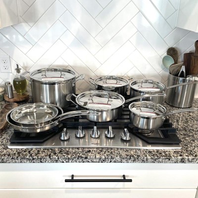 Cuisinart Multiclad Pro 12pc Tri-ply Stainless Steel Cookware Set - Mcp-12n  : Target