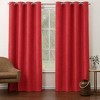Home mart Goods 2 Piece Red Solid Silky Geometric Embossed Blackout Grommet Window Curtain Panel Set - 108" Long - 2 of 4
