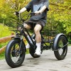 Topteng Electric Trike, 3 Wheel Bicycle with 4.0 Fat Tire - 2 of 4