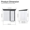 5 x 3 Ft Outdoor Storage Shed, Metal Sheds with Lockable Doors, Floor, Sloping Roof and 2 Vent, Waterproof Tool Shed for Garden, Patio, Backyard - 2 of 4