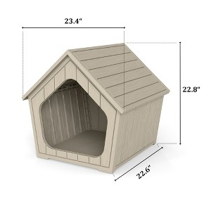 Yardgrace Compact Easy Assemble Log Cabin Cat House Shelter - 1 of 4