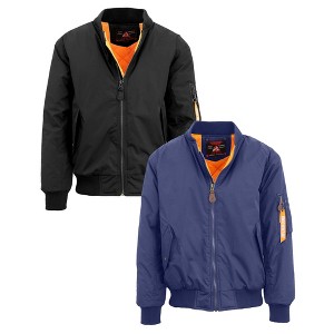 Spire By Galaxy Men's Heavyweight MA-1 Bomber Flight Jacket-2 Pack - 1 of 3