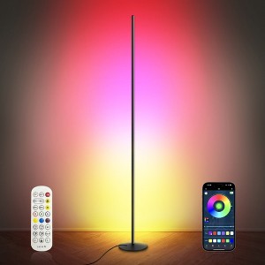 Corner Floor Lamp - Smart RGB LED Corner Lamp With App And Remote Control - Ideal For Living Rooms, Bedrooms, And Gaming Rooms - 1 of 4