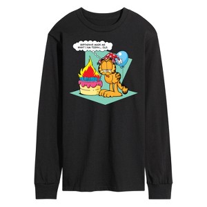Men's - Garfield - Birthday's Make Me Old Long Sleeve Graphic T-Shirt - 1 of 4