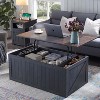 Farmhouse 48" Lift Top Coffee Table with Sliding Groove Barn Door, Coffee Table for Living Room - 2 of 4
