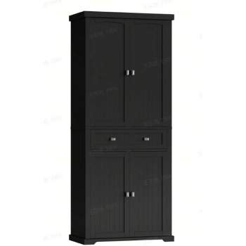 VASAGLE Kitchen Pantry Storage Cabinet, 71.9 Inches Tall Freestanding Cupboard with 1 Large Drawer, 6 Hanging Shelves