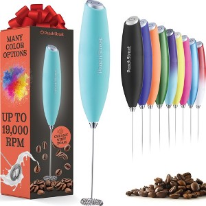 Handheld Milk Frother, Mini Foamer, Battery Operated Stainless Steel Drink Mixer for Coffee, Lattes, Cappuccino, Matcha, Chocolate - 1 of 4