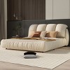 Luxury Bed Frame Queen Size,Upholstered Headboard Velvet,Queen Size Luxury Velvet Upholstered Bed With Oversized Padded Backrest -Cuddlewood - 2 of 4