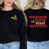 Simply Sage Market Women's Graphic Sweatshirt Feeling Jolly Checkered Front and Back - 2 of 4