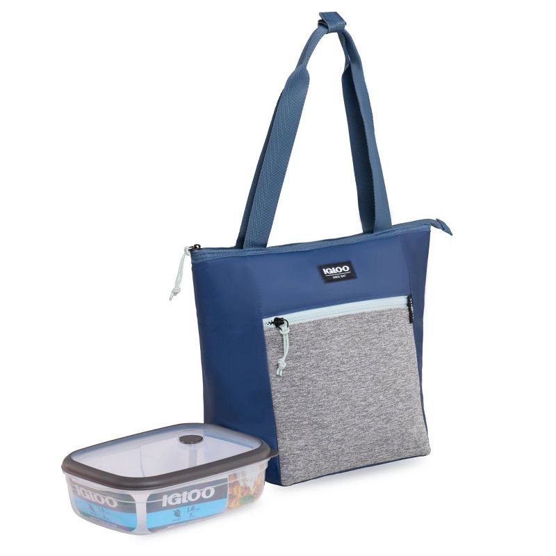 Igloo Repreve Active Classic Lunch Bag with Pack In - Blue Sea/Mist, 3 of 10