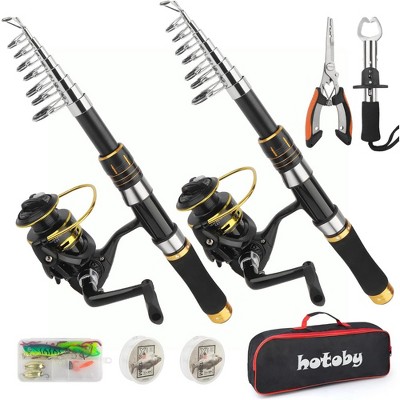 Probe Hues 2PACK 6.89ft Fishing Rod and Reel Combo with Accessories Kit