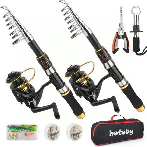 Probe Hues 2PACK 6.89ft Fishing Rod and Reel Combo with Accessories Kit - 1 of 3