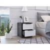 NicBex Nightstand with 2 Drawers,Bedside Tables with Metal Handle for Bedroom,Living Room - 2 of 4