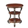 Traditional Style Side Table with Open Bottom Shelf, Ornate Scroll Leg Design, 2-Tier Living Room Accent Table - 2 of 4