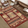 Modern Area Rug Non-Slip Non-Shedding Rug  Low Pile Soft Carpet Geometric Stain Resistant Floor Cover for Living Room Bedroom Office,Orange/4'x6' - 2 of 4