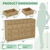 Fluted 7 Drawer Dresser, 54" Wide 7 Chest of Drawers with Double Waveform Fluted Panel, Wooden Cabinet for Bedroom Living Room Nursery - 2 of 4