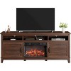 71" Farmhouse TV Stand with 23" Electric Fireplace, Adjustable Storage, Media Console for Living Room & Bedroom - 2 of 4