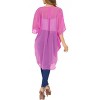 LA LEELA Women's Open Front Solid Sheer Beach Button Down Swimwear Cover ups Casual Duster for Women Beachwear Cardigan for Women - 4 of 4
