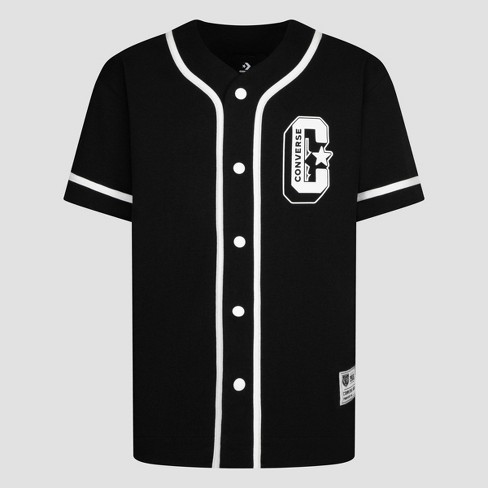 Converse® Boys' Short Sleeve Baseball Athletic T-Shirt - Black - image 1 of 4