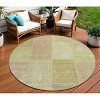Green Copper And Mint Green Patchwork Washable Indoor Outdoor Area Rug - 2 of 4