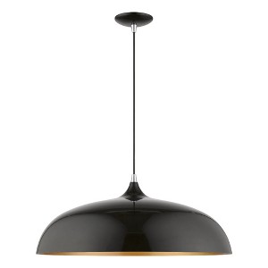 Livex Lighting Amador 3 - Light Pendant in  Shiny Black/Polished Chrome - 1 of 4
