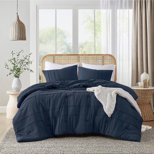 Porter Soft Washed Durable Pleated Comforter Set - 510 Design - 1 of 4