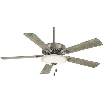 52" Minka Aire Contractor Nickel and Gray LED Pull Chain Ceiling Fan