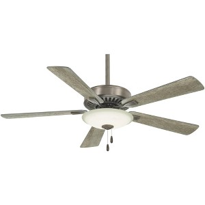 52" Minka Aire Contractor Nickel and Gray LED Pull Chain Ceiling Fan - 1 of 4