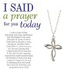 Dicksons I Said A Prayer For You Today, Silver 18 Inch Zinc Alloy Fashion Cross Charm Necklace - 2 of 2