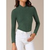 INSPIRE CHIC Women's Asymmetrical Collar Long Sleeves Basic Tops - 2 of 4
