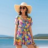 Women's Vibrant Tropical Print Wrap Dress for Beach Getaways - Cupshe - 4 of 4