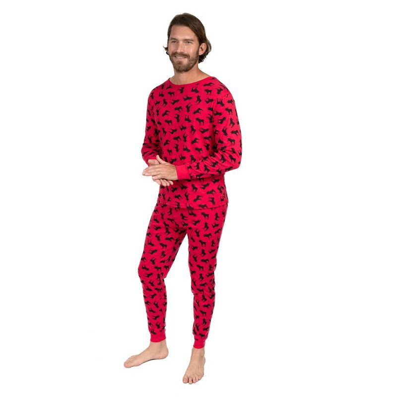 Leveret Mens Two Piece Cotton Christmas Pajamas, 1 of 4