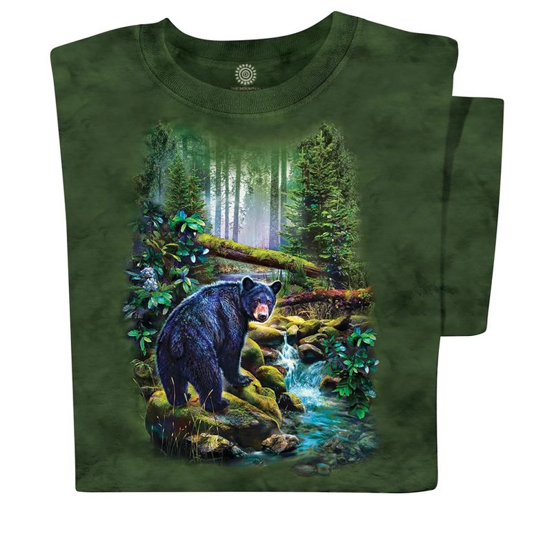 Collections Etc Black Bear Forest Short Sleeve Graphic Tee, 3 of 5