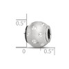 Black Bow Jewelry Textured & Diamond Cut Spotted Sterling Silver Bead Charm - 4 of 4