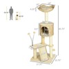 Mewoofun 45" Cat Tree for Indoor Cats, Cat Tree Tower with Scratching Posts, Ramp, Condo, Toy Balls, Platforms, Bed, Ramp, Beige, 17.75"*15.75"*45.75" - 2 of 4