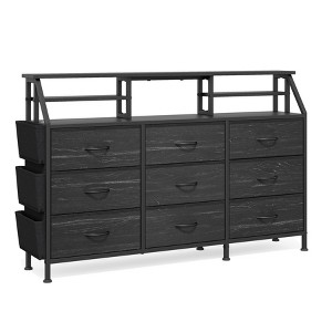 Dexmalle Bedroom 55''W Dresser with Side Pocket,Black - 1 of 4