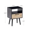 DSVIMOY End Tables, Retro Side Table, Modern Small Round Tea Table, Pedestal Side End Table for Living Room, Natural Wood, 19.9"*19.9"*23.4" - 3 of 4
