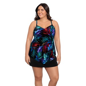 Trimshaper Women's Hank Handkerchief Tankini Swimsuit Top - 1 of 3