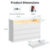 COZONY Modern 6-Drawer Dresser with Ambient Lighting, Storage Chest with Power Access, Floating Design Bedroom Dresser - 2 of 4