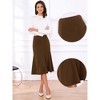 INSPIRE CHIC Women's High Waisted Flared Skirts for 1950s Solid Color Business Fishtail Midi Skirt - 2 of 4