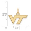 Black Bow Jewelry 10k Yellow Gold Virginia Tech Hokies NCAA Extra Small Pendant - 2 of 3